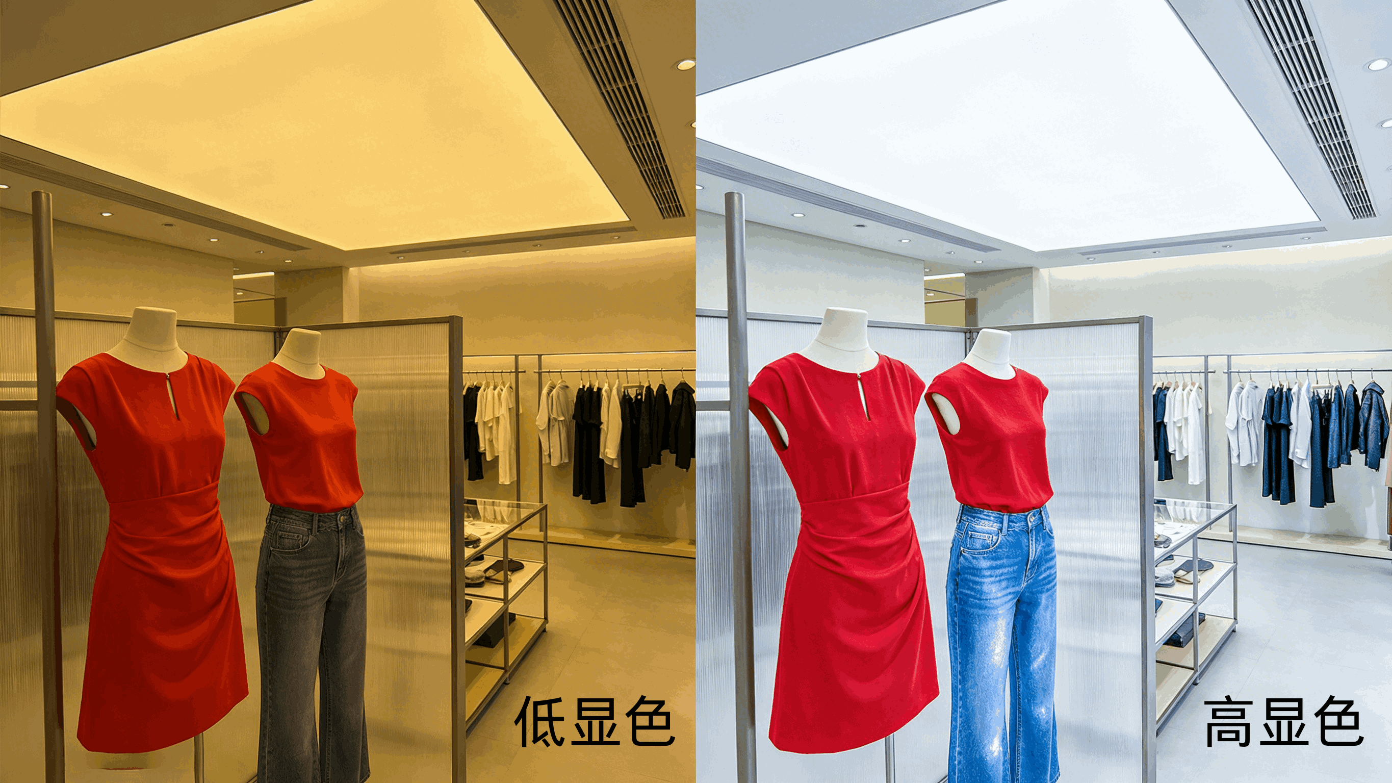 LED灯条显色差导致商品偏色？江苏科比光电光源解决方案帮您解决